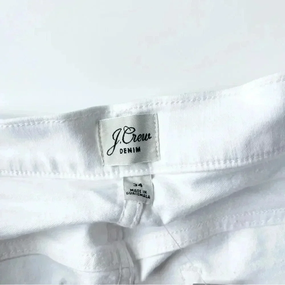 J. Crew Plus Size vintage slim-straight jean in white Size 34 NWT